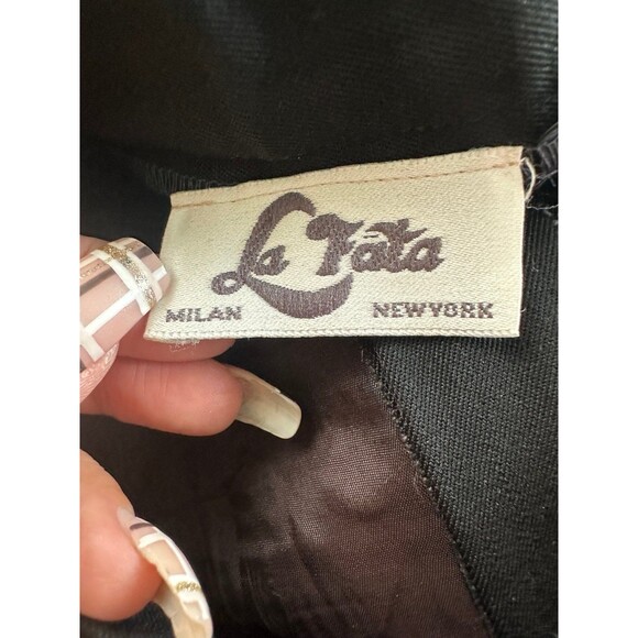 La Fata Milan New York Women's 100% Pure Wool Front Pleats Trouser Pants 8 - Picture 4 of 6